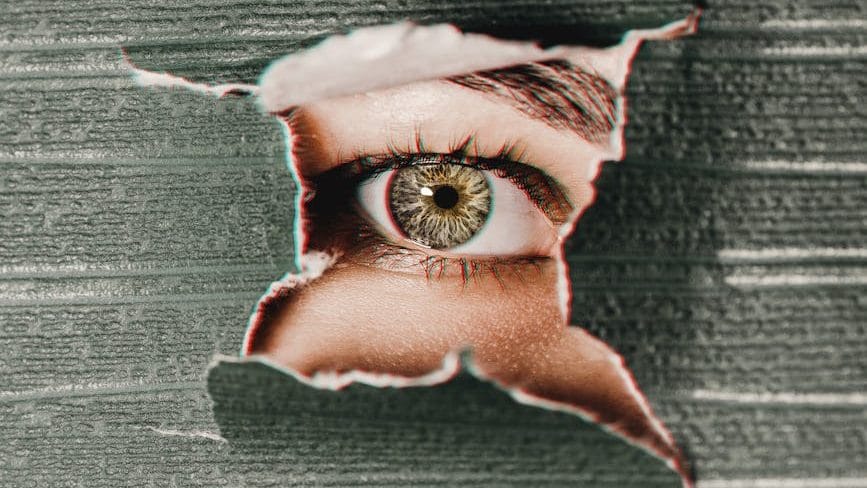 brown human eye